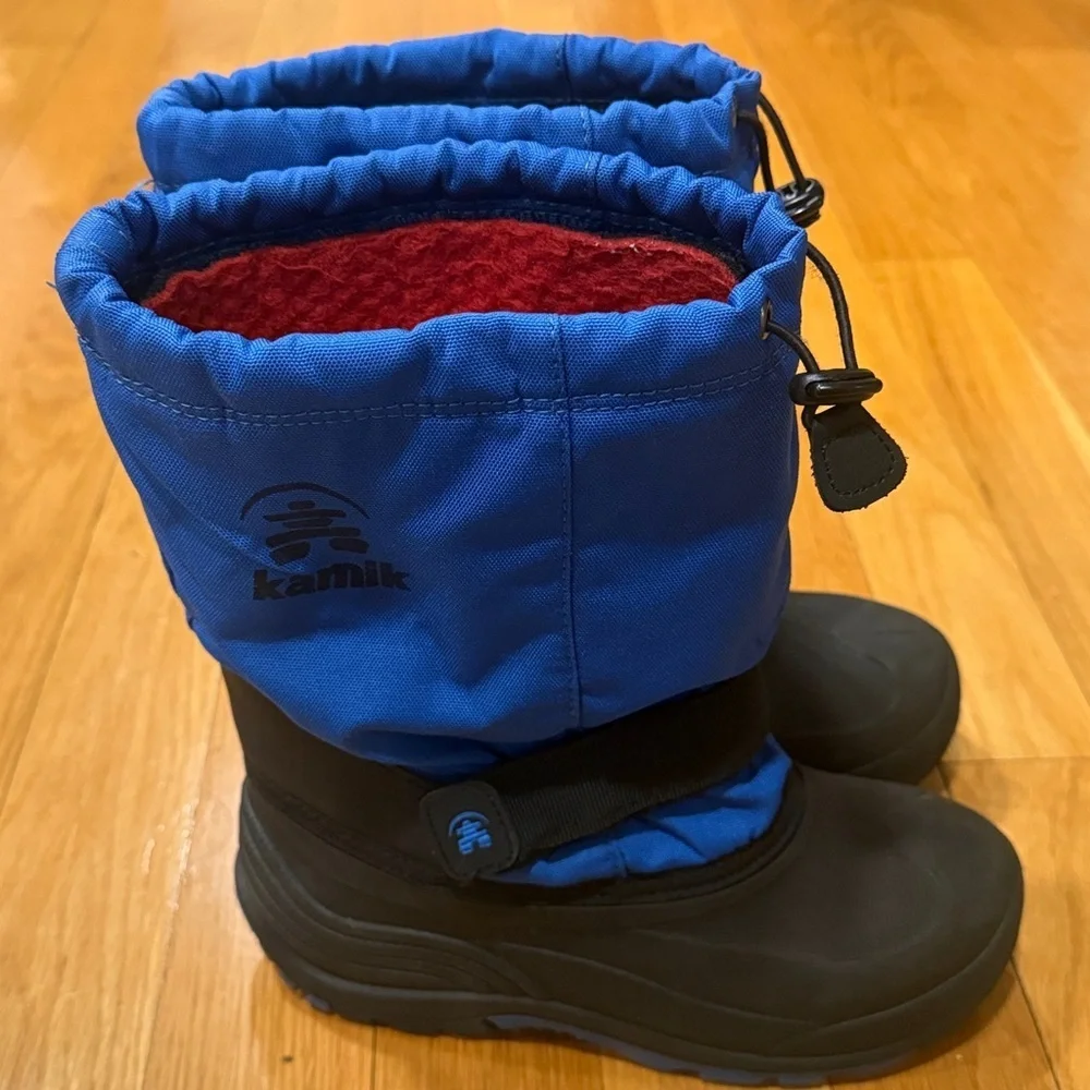 Kamik boys winter snow boots size 6 .